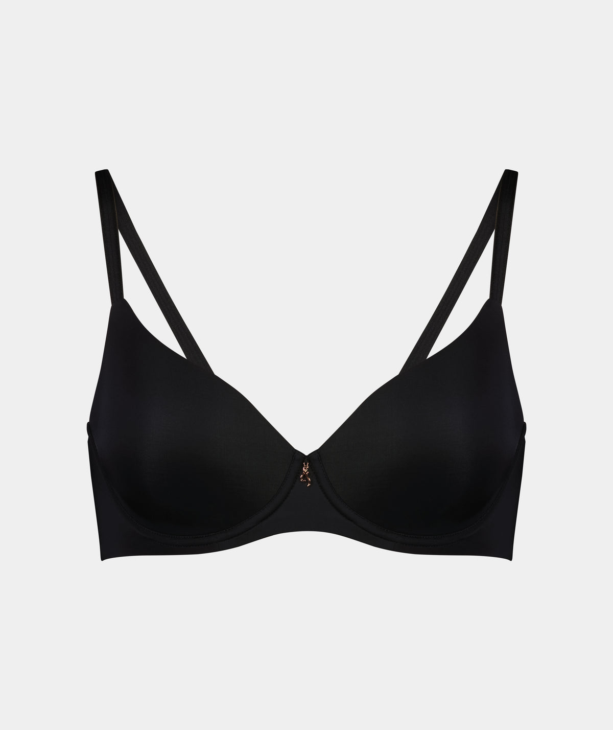Sculpt Contour Bra in BLACK. Flat lay front view