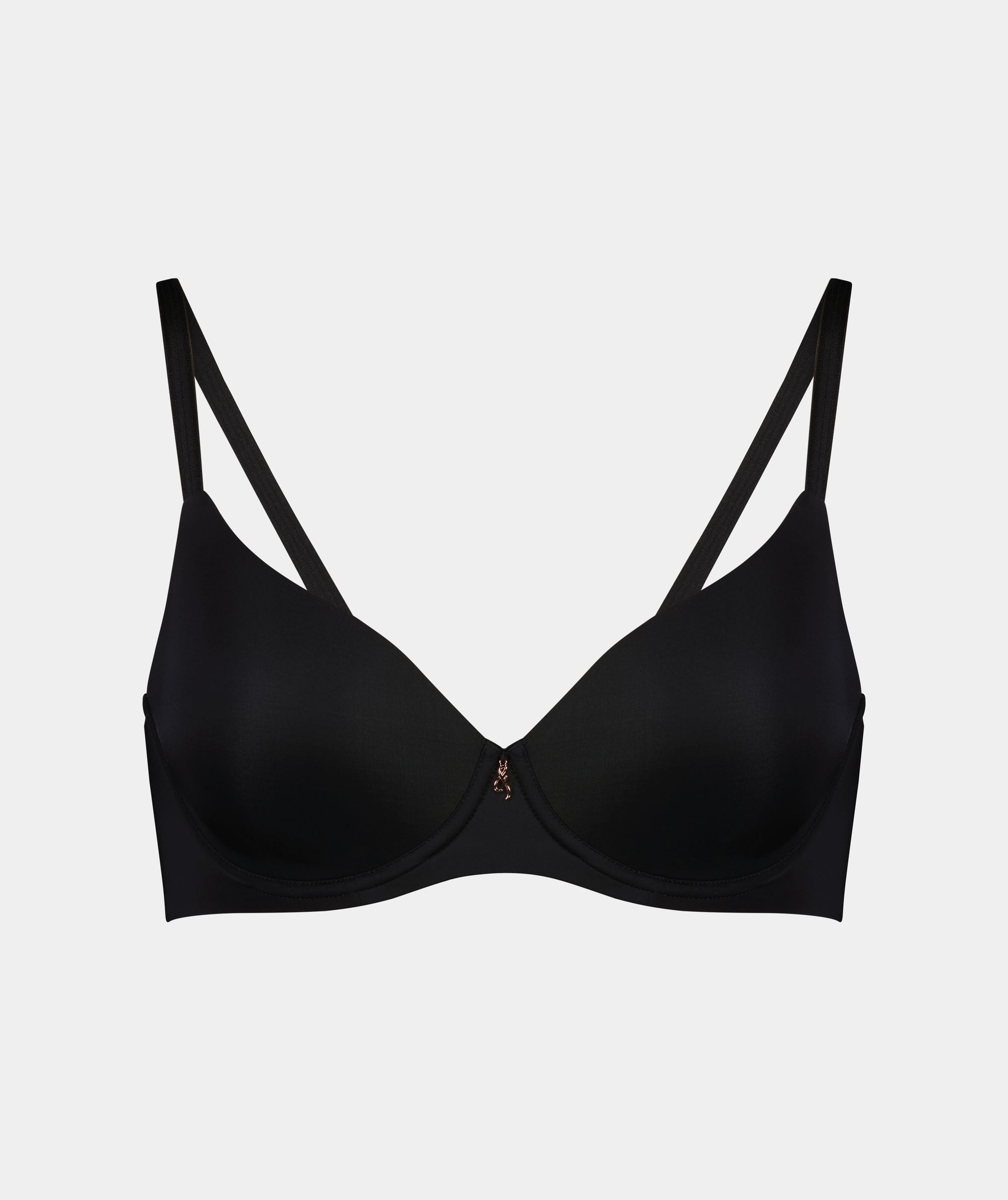 Sculpt Contour Bra in BLACK. Flat lay front view