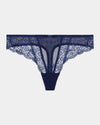 Sofia Thong in Medieval Blue. Flat lay front view