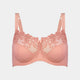 Model wears Coral Twin Pack Underwire Bra in ROSETTE/URBAN CHIC. On body front view