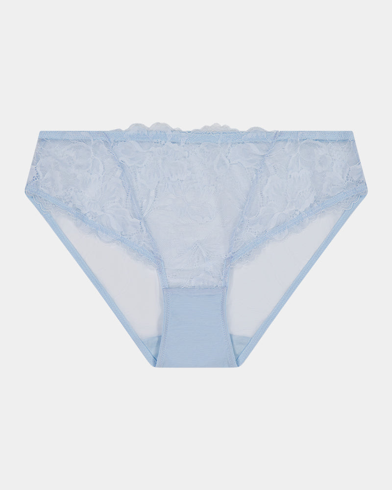 Billie Bikini in OMPHALODES. Flat lay front view