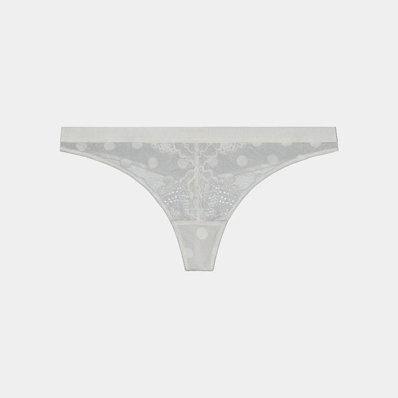 Always You Thong in WHITE. Flat lay front view