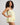 Model wears Bonbon Cami & Short Set in TRANSPARENT YELLOW. On body side view