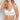 Model wears Sun Burst Bralette in WHITE. On body side view