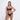 Model wears Zoe Midi in ECLIPSE BLUE/COPEN BLUE. On body front view