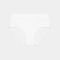 Seamless Full Brief in WHITE. Flat lay front view