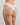Model wears My Fit Lace Thong in WHITE. On body front view