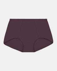 Body Cotton Full Brief in PLUM PERFECT. Flat lay front view