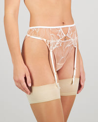 Eros Suspender in SUGAR. Flat lay back view
