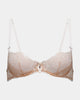 Eros Underwire Bra in SUGAR. Flat lay front view