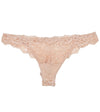 My Fit Lace Thong in FRAPPE. Flat lay front view