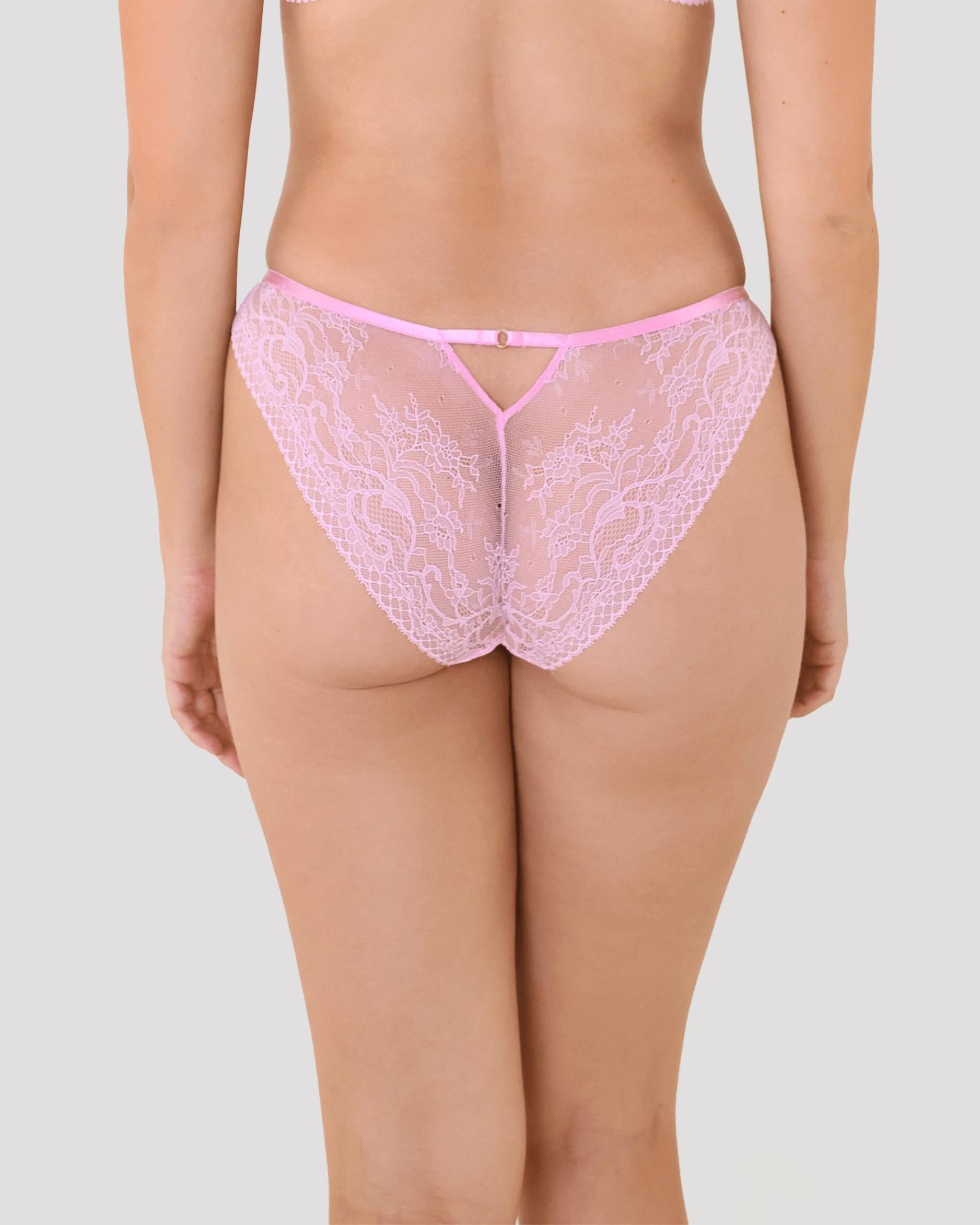 Model wears Niara Bikini in SOFT SUMMER. On body back view