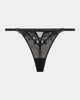 Bianca Nera Thong in BLACK. Flat lay front view