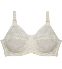 Hickory Classic Underwire Bra in IVORY. Flat lay front view