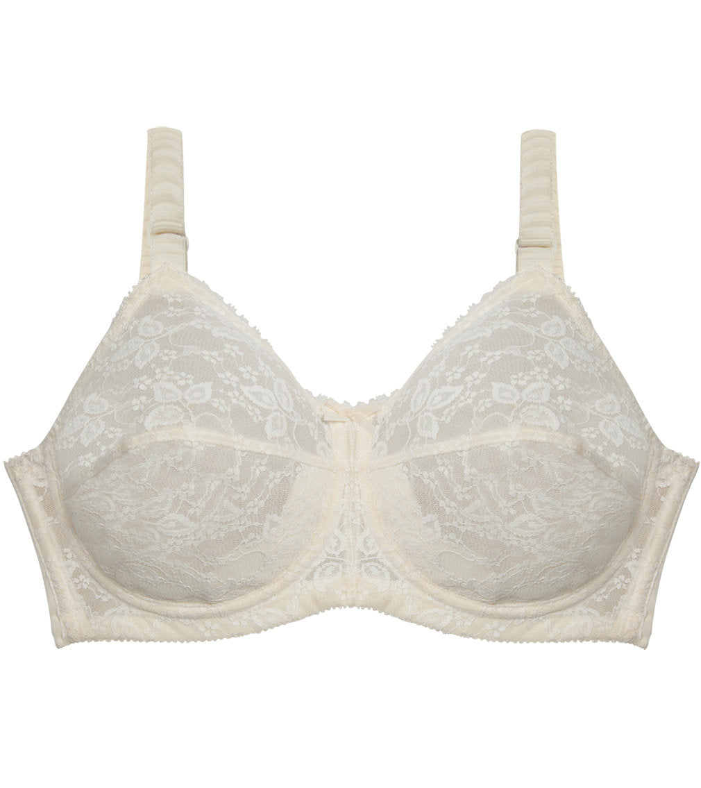 Hickory Classic Underwire Bra in IVORY. Flat lay front view