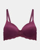 Want To Wear Lace Contour Bra in FIG. Flat lay front view