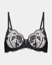 Romilly Underwire Bra in BLACK. Flat lay front view