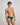 Bamboo Mens Brief in RAIN FOREST. Flat lay back view