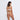 Model wears Phoebe Underwire Bra in SHELL. On body back view