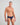 Model wears High Tech Cotton Mens Brief in PEACOAT. On body side view