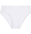 Body Cotton High Cut Brief in WHITE. Flat lay front view
