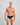 Model wears Cotton Texture Mens Brief in BLACK. On body front view