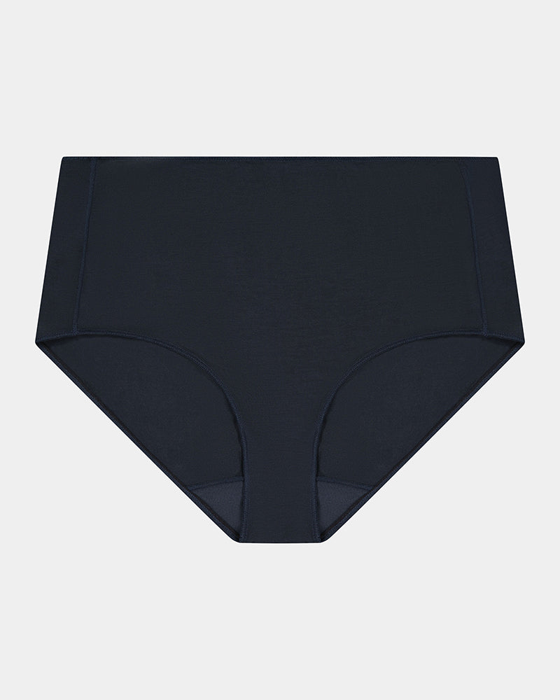 Au Naturel Full Brief in BLACK. Flat lay front view