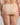 Model wears Coral High Cut Brief in LATTE. On body back view