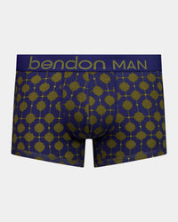 Retros Print Mens Trunk in IRONCREST PRINT. Flat lay front view