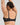 Model wears Midnight Express Underwire Bra in BLACK. On body side view