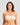 Model wears Bendon Bare Non Padded Strapless Bra in LATTE. On body front view