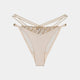 Erykah Bikini in GOLD/PINK TINT. Flat lay front view