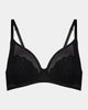 Chloe Underwire Bra in BLACK. Flat lay front view