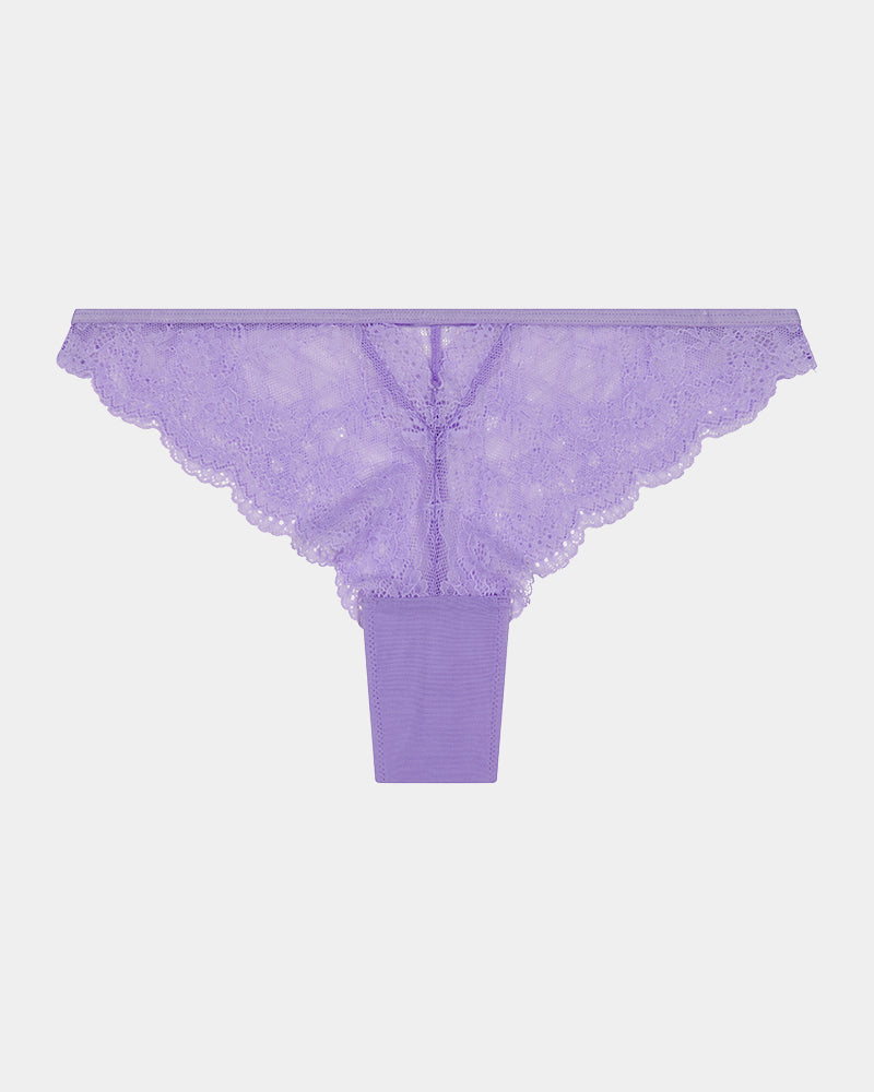 Shelly Brazilian in LAVENDER. Flat lay front view