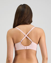 Model wears Bendon Body Contour Bra in PALE LILAC. On body back view