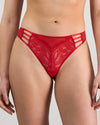 Model wears Lorna Thong in SALSA. On body front view