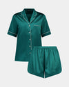 Holly Short Pj in EVERGLADE. Flat lay front view