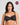 Model wears My Fit Lace Underwire Bra in BLACK. On body front view