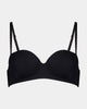 Bendon Essentials Strapless Bra in BLACK. Flat lay front view
