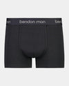 Cotton Classics Mens Trunk in BLACK. Flat lay front view