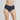 Model wears Flo Light Full Brief in BLACK. On body front view