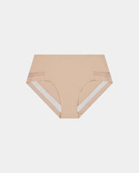 Comfit Collection Midi in LATTE. Flat lay front view