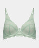 Shelly Underwire Bra in SURF SPRAY. Flat lay front view