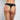 Model wears Seamless Thong in BLACK. On body back view