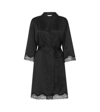 Noele Robe in BLACK. Flat lay front view