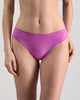 Model wears Seamless Soft Thong in RADIANT ORCHID. On body front view
