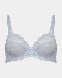 Baroque Underwire Bra in SKYWAY. Flat lay front view