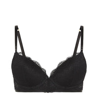 My Fit Arch Push Up Bra in BLACK. Flat lay front view