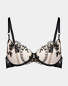 Niara Underwire Bra in BLACK. Flat lay front view