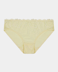 Lacey Bikini in TRANSPARENT YELLOW. Flat lay front view